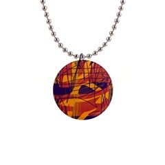 Orange High Art Button Necklaces