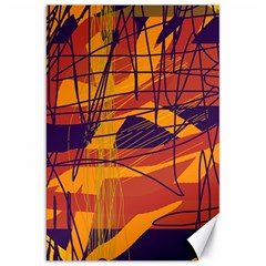 Orange High Art Canvas 20  X 30  