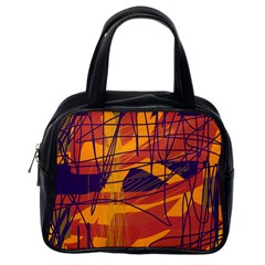 Orange High Art Classic Handbags (one Side)