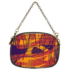 Orange High Art Chain Purses (one Side) 