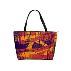 Orange High Art Shoulder Handbags