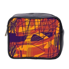 Orange High Art Mini Toiletries Bag 2-side by Valentinaart