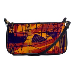 Orange High Art Shoulder Clutch Bags