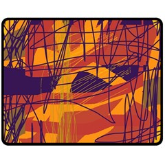 Orange High Art Fleece Blanket (medium) 