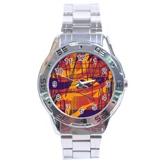 Orange High Art Stainless Steel Analogue Watch