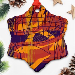 Orange High Art Ornament (snowflake) 