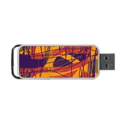 Orange High Art Portable Usb Flash (two Sides)