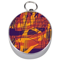 Orange High Art Silver Compasses