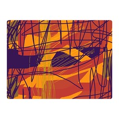 Orange High Art Double Sided Flano Blanket (mini) 