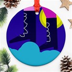 Walking on the clouds  Ornament (Round)  Front