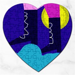 Walking On The Clouds  Jigsaw Puzzle (heart)