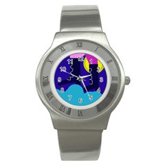 Walking On The Clouds  Stainless Steel Watch by Valentinaart