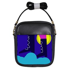 Walking On The Clouds  Girls Sling Bags by Valentinaart