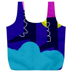 Walking On The Clouds  Full Print Recycle Bags (l)  by Valentinaart