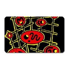 Red And Yellow Hot Design Magnet (rectangular)