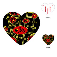 Red And Yellow Hot Design Playing Cards (heart) 