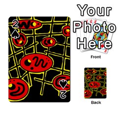 Red And Yellow Hot Design Playing Cards 54 Designs  by Valentinaart