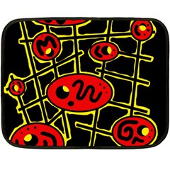 Red And Yellow Hot Design Fleece Blanket (mini)