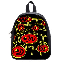 Red And Yellow Hot Design School Bags (small) 