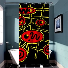 Red And Yellow Hot Design Shower Curtain 36  X 72  (stall) 