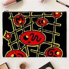 Red And Yellow Hot Design Cosmetic Bag (xxxl) 