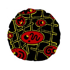 Red And Yellow Hot Design Standard 15  Premium Round Cushions