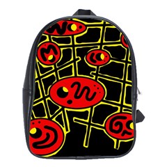 Red And Yellow Hot Design School Bags (xl) 