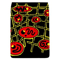 Red And Yellow Hot Design Flap Covers (l)  by Valentinaart