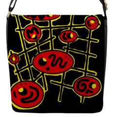 Red And Yellow Hot Design Flap Messenger Bag (s)