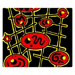 Red And Yellow Hot Design Double Sided Flano Blanket (small) 