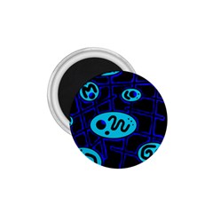 Blue Decorative Design 1 75  Magnets