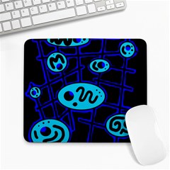 Blue Decorative Design Large Mousepads by Valentinaart