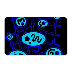 Blue Decorative Design Magnet (rectangular)