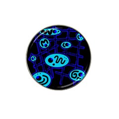 Blue Decorative Design Hat Clip Ball Marker