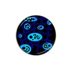 Blue decorative design Hat Clip Ball Marker (10 pack) Front