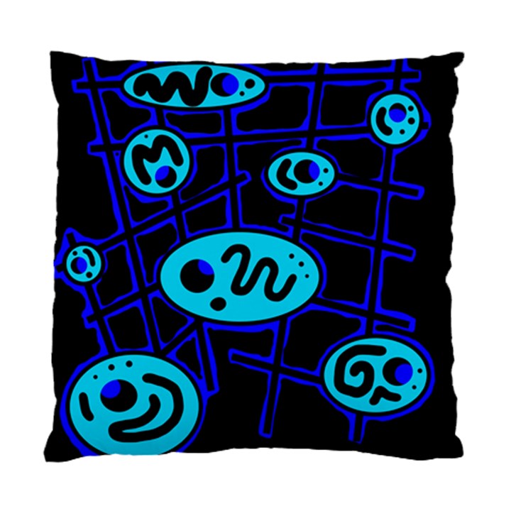 Blue decorative design Standard Cushion Case (One Side)