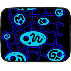 Blue Decorative Design Fleece Blanket (mini)