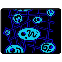 Blue Decorative Design Fleece Blanket (large) 