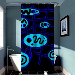 Blue Decorative Design Shower Curtain 36  X 72  (stall)  by Valentinaart