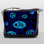 Blue decorative design Messenger Bags Front