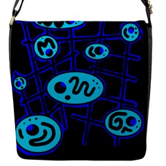 Blue Decorative Design Flap Messenger Bag (s)