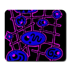 Blue And Magenta Abstraction Large Mousepads