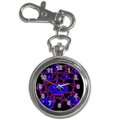 Blue And Magenta Abstraction Key Chain Watches by Valentinaart