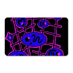 Blue And Magenta Abstraction Magnet (rectangular)