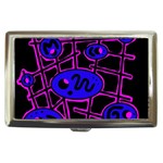 Blue and magenta abstraction Cigarette Money Cases Front