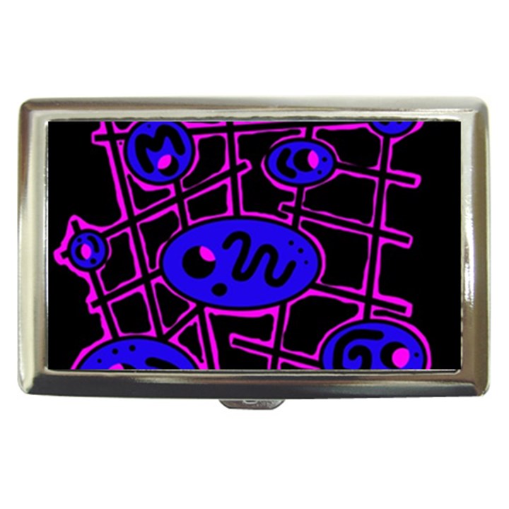 Blue and magenta abstraction Cigarette Money Cases