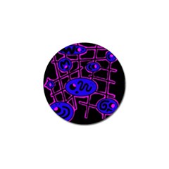 Blue And Magenta Abstraction Golf Ball Marker (10 Pack) by Valentinaart