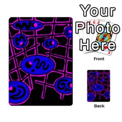 Blue And Magenta Abstraction Multi-purpose Cards (rectangle) 