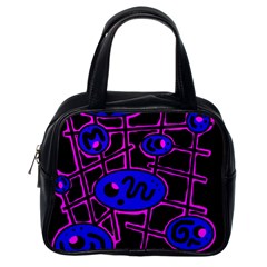 Blue And Magenta Abstraction Classic Handbags (one Side) by Valentinaart