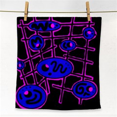 Blue And Magenta Abstraction Face Towel